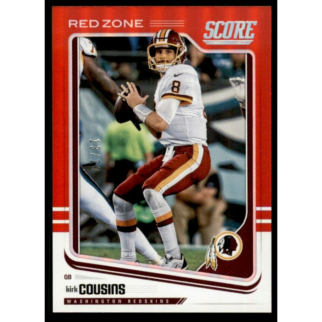 2018 Score Red Zone Kirk Cousins Trading Card: $10 2018 Score Red Zone Kirk Cousins Trading Card: $10