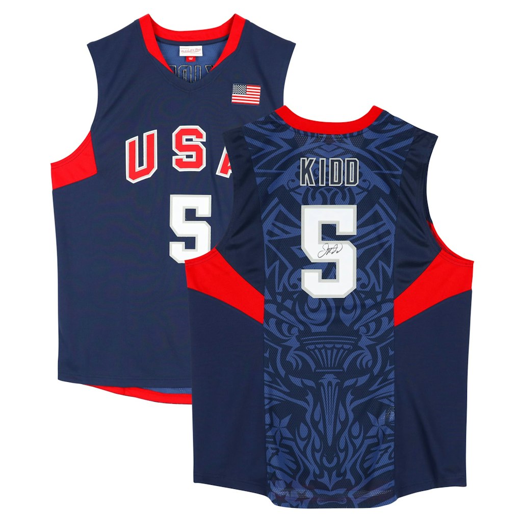 Jason Kidd Autographed 2008 USA Basketball Mitchell & Ness Jersey: $449.99 Jason Kidd Autographed 2008 USA Basketball Mitchell & Ness Jersey: $449.99