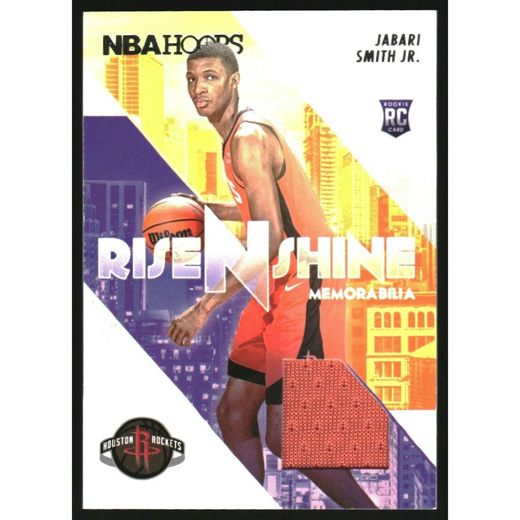 2022-23 Hoops Rise N Shine Jabari Smith Jr. Memorabilia Card: $12 2022-23 Hoops Rise N Shine Jabari Smith Jr. Memorabilia Card: $12