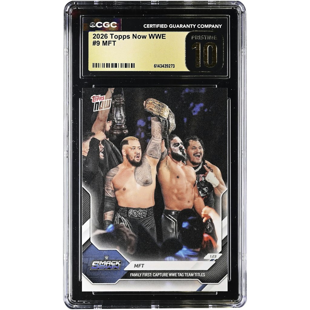 2026 Topps Now WWE Family First Tag Team Titles #9 CGC Pristine 10 Card: $99.99