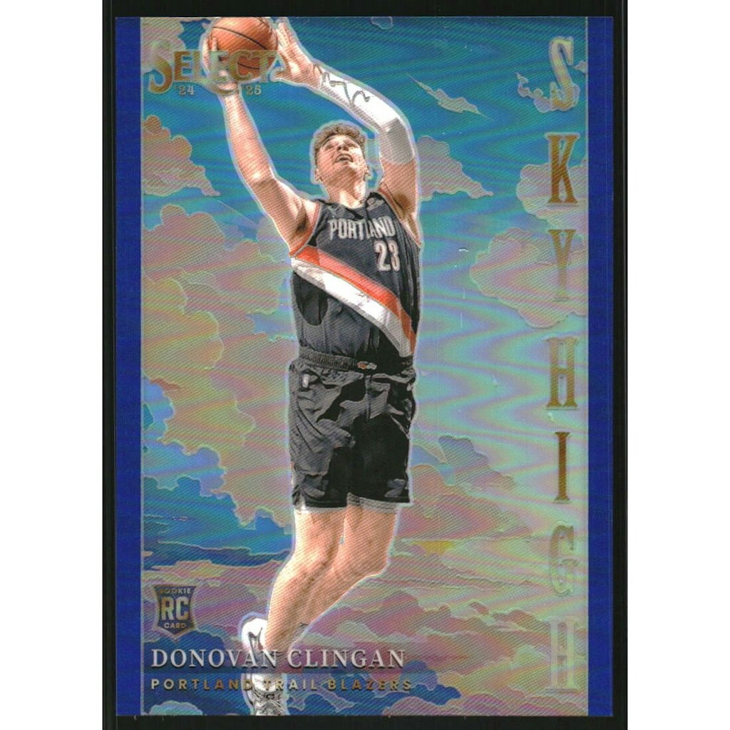 2024-25 Select Sky High Blue Prizm Donovan Clingan Trading Card: $10 2024-25 Select Sky High Blue Prizm Donovan Clingan Trading Card: $10