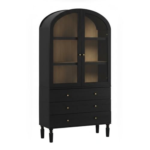 Walker Edison Darci Arched Bookshelf Cabinet: $454.99