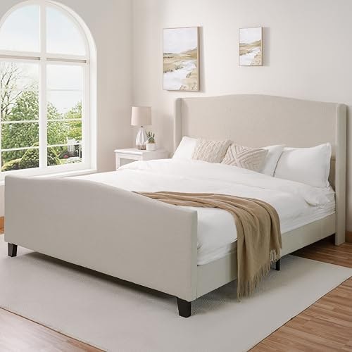 Keiki King-Size Velvet Upholstered Platform Bed: $339.99 Keiki King-Size Velvet Upholstered Platform Bed: $339.99