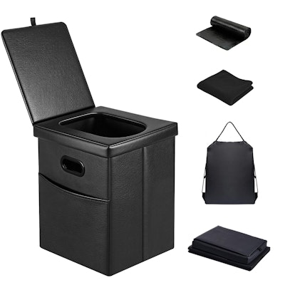 Panmout XL 16.5" Portable Folding Camping Toilet for $28 + free shipping