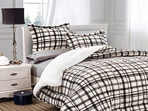 Elegant Comfort King/Cal King 3-Piece Reversible Micromink Sherpa Comforter Set: $27.99 Elegant Comfort King/Cal King 3-Piece Reversible Micromink Sherpa Comforter Set: $27.99