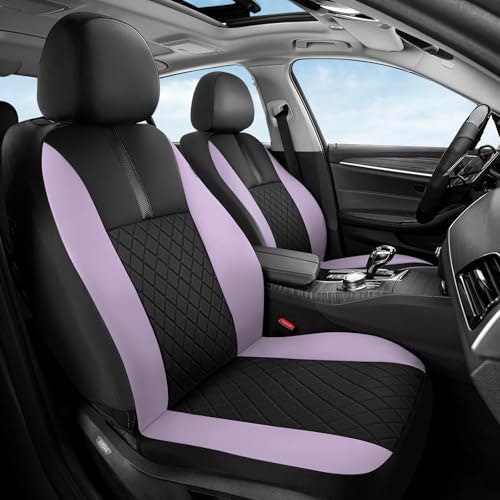 Coverado Front Leather Car Seat Covers 2-Pack: $54.99