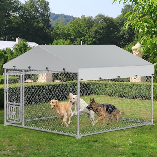 Yitahome Outdoor Dog Kennel with Rotating Feeder Bowls: $168.69 Yitahome Outdoor Dog Kennel with Rotating Feeder Bowls: $168.69