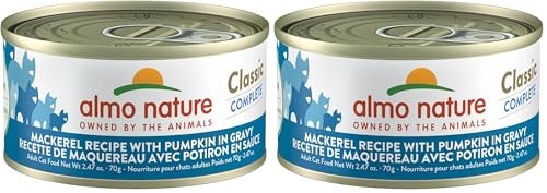 Almo Nature Classic Complete Mackerel and Pumpkin Wet Cat Food 2.47-oz 24-Pack: $30.06 Almo Nature Classic Complete Mackerel and Pumpkin Wet Cat Food 2.47-oz 24-Pack: $30.06