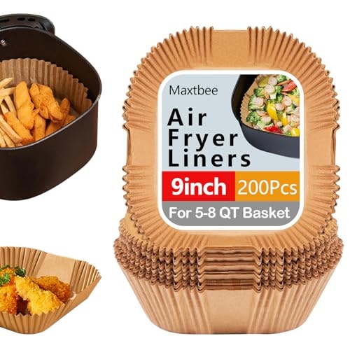9-Inch Disposable Square Air Fryer Parchment Paper Liners 200-Pack: $14.10 9-Inch Disposable Square Air Fryer Parchment Paper Liners 200-Pack: $14.10
