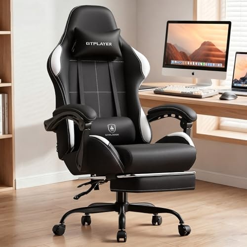 Gtplayer Ergonomic Fabric Gaming Chair with Footrest: $99.82 Gtplayer Ergonomic Fabric Gaming Chair with Footrest: $99.82