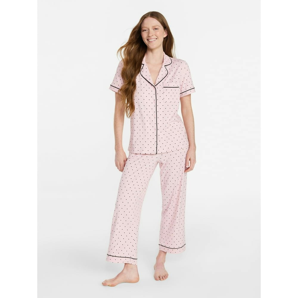Joyspun Women's Dreamy Soft Notch Collar Pajama Set 2-Piece: $11.96 Joyspun Women's Dreamy Soft Notch Collar Pajama Set 2-Piece: $11.96