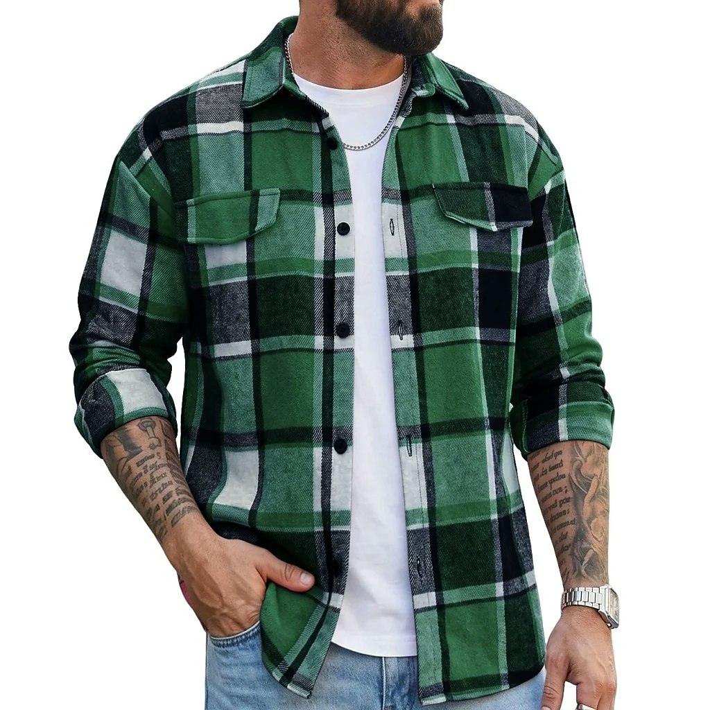 Men's Plaid Button-Up Flannel Shirt: 2 for $12 Men's Plaid Button-Up Flannel Shirt: 2 for $12