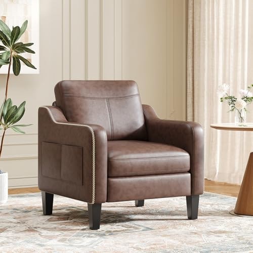 Malol Mid-Century Modern PU Leather Accent Chair: $134.98 Malol Mid-Century Modern PU Leather Accent Chair: $134.98