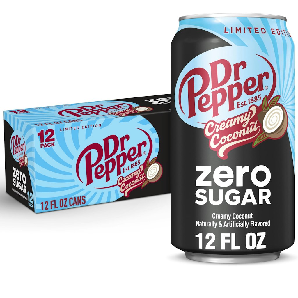 Dr Pepper Zero Sugar Creamy Coconut 12-oz. Can 12-Pack: 3 for $15