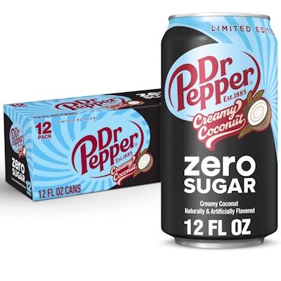 Dr Pepper Zero Sugar Creamy Coconut 12-oz. Can 12-Pack for 3 for $15 + free shipping