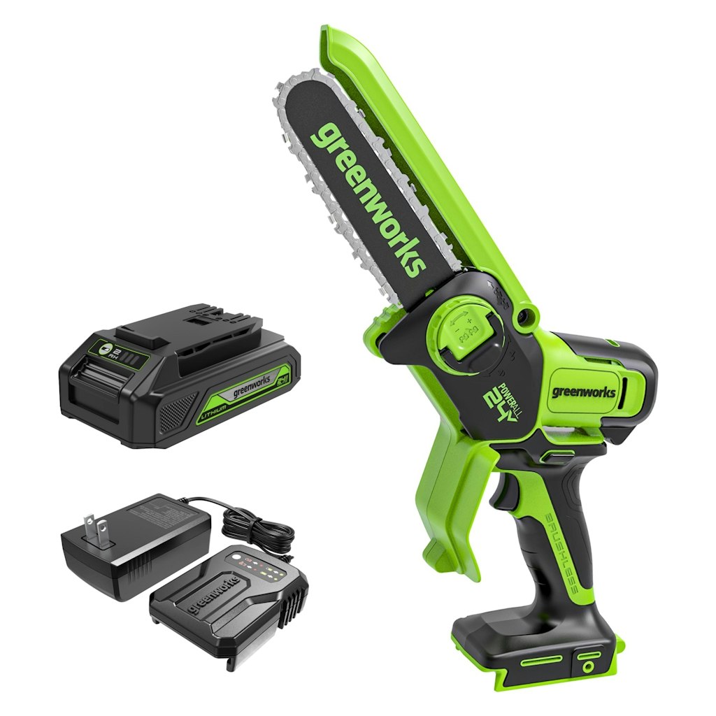 Greenworks 24V 6" Cordless Brushless Pruner Saw w/ 2.0Ah Battery & Charger: $85 Greenworks 24V 6" Cordless Brushless Pruner Saw w/ 2.0Ah Battery & Charger: $85