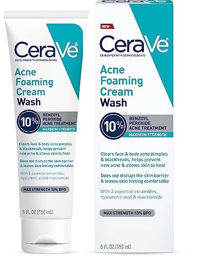 CeraVe 10% Benzoyl Peroxide Acne Foaming Cream Wash 5oz: $9.99 CeraVe 10% Benzoyl Peroxide Acne Foaming Cream Wash 5oz: $9.99