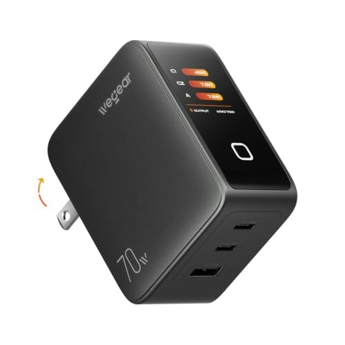 Wegear 70W 3-Port GaN USB-C Fast Wall Charger: $22.50
