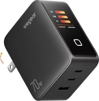 Wegear 70W GaN 3-Port USB C Fast Wall Charger for $25 w/ Prime + free shipping
