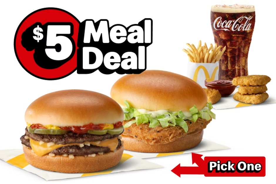 McDonald's McValue Lunch and Dinner Meal Deals: $5