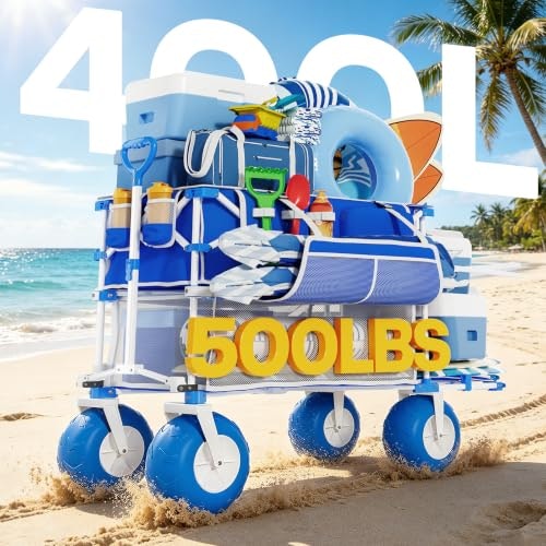 Veluvia 400L Double-Decker Foldable Beach Wagon: $77.99 Veluvia 400L Double-Decker Foldable Beach Wagon: $77.99