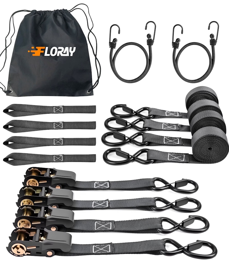 Heavy Duty Ratchet Strap w/ S Hooks 4-Pack: $36 Heavy Duty Ratchet Strap w/ S Hooks 4-Pack: $36