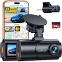 GKU 4K Dual Front and Rear Dash Cam for $81 + free shipping