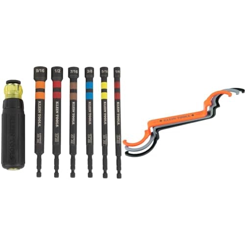 Klein Tools Ratcheting Impact Rated Hollow Power Nut Driver and Conduit Lockout Wrench Set: $47.95