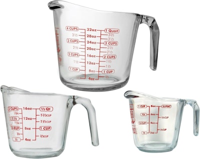 Anchor Hocking 3-Piece Glass Measuring Cups Set for $13 + free shipping w/ Prime