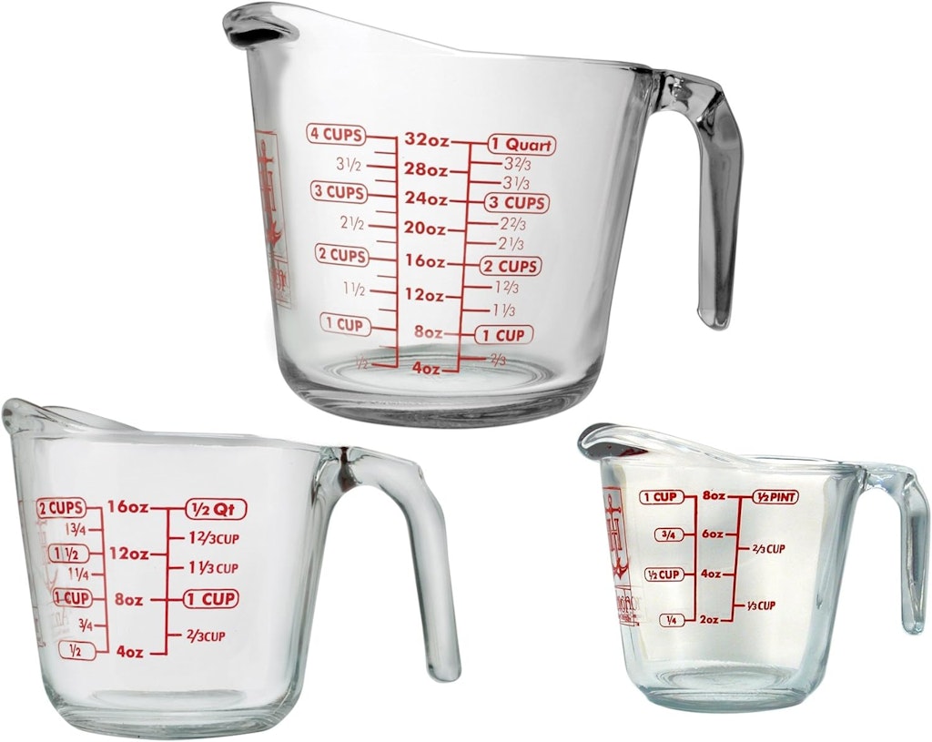 Anchor Hocking 3-Piece Glass Measuring Cups Set: $13