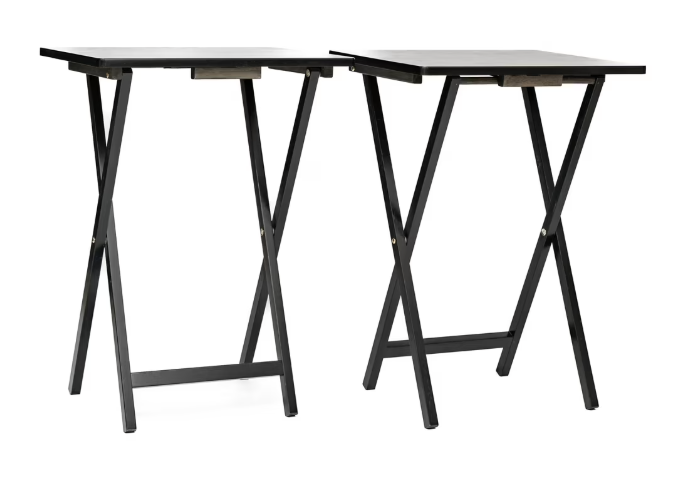 Mainstays Solid Rubberwood Folding TV Tray Table 2-Pack: $20