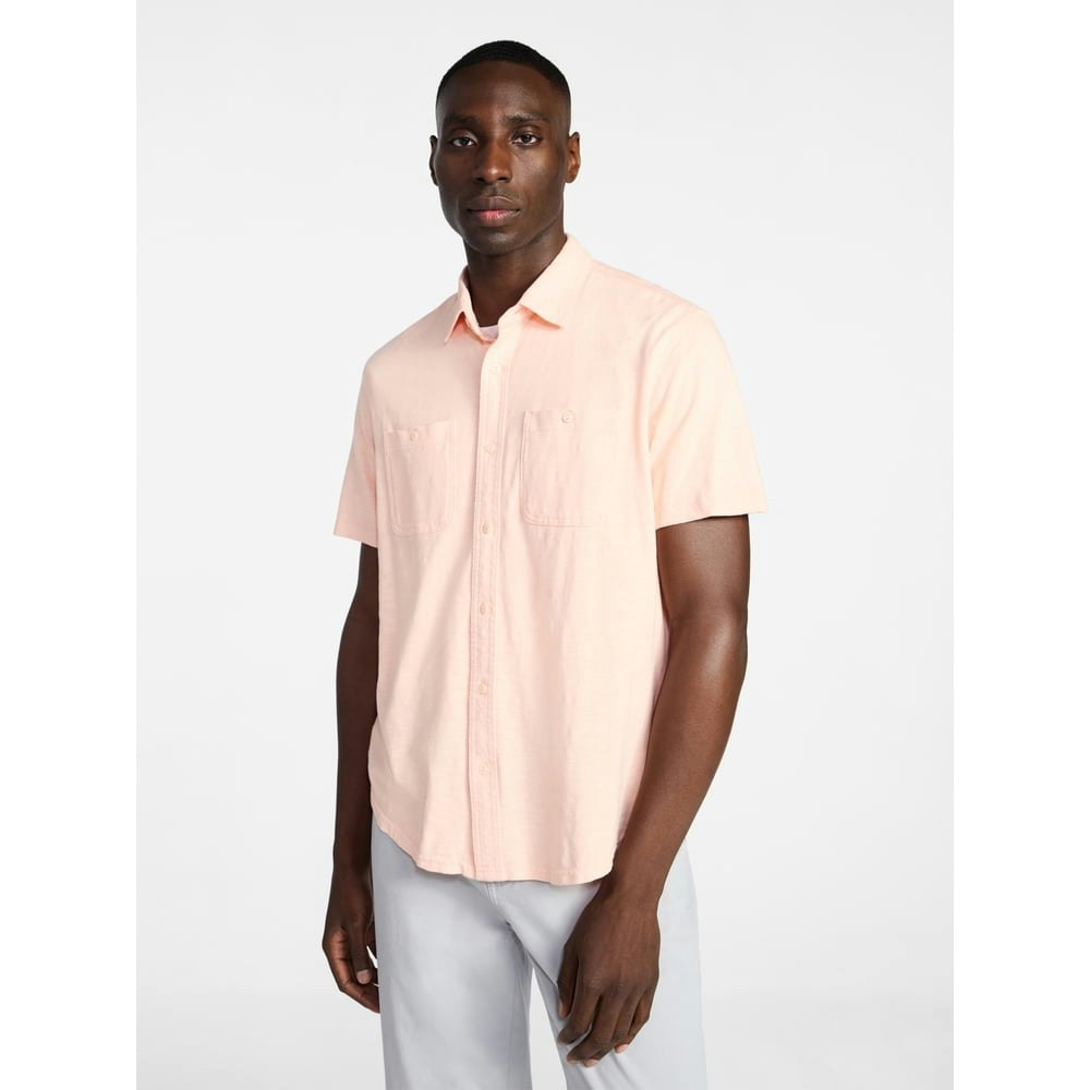 George Men's Knit Short-Sleeve Button-Up Shirt: $5.96 George Men's Knit Short-Sleeve Button-Up Shirt: $5.96