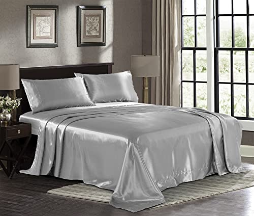 Satin Queen 4-Piece Sheet Set: $24.61 Satin Queen 4-Piece Sheet Set: $24.61