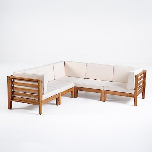 Christopher Knight Home Oana 5-Seater Acacia Wood Outdoor Sectional Sofa Set: $969.25 Christopher Knight Home Oana 5-Seater Acacia Wood Outdoor Sectional Sofa Set: $969.25