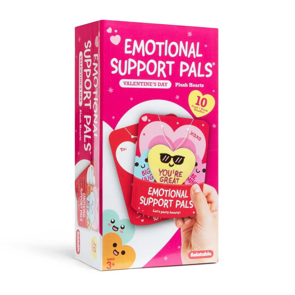 Emotional Support Valentine Heart Plush Toys 10-Pack: $5.96 Emotional Support Valentine Heart Plush Toys 10-Pack: $5.96