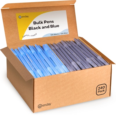 Enday 240-Count Ballpoint Pens Bulk Pack for $28 + free shipping