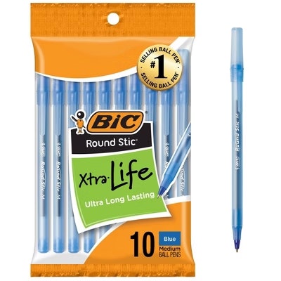 BIC Xtra Life 1.0mm Medium Point Ballpoint Pens 10-Pack: 99 cents BIC Xtra Life 1.0mm Medium Point Ballpoint Pens 10-Pack: 99 cents