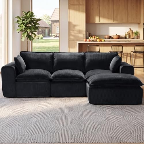 108-inch Modular 4-Seater Cloud Sectional Sofa with Ottoman: $389.99 108-inch Modular 4-Seater Cloud Sectional Sofa with Ottoman: $389.99