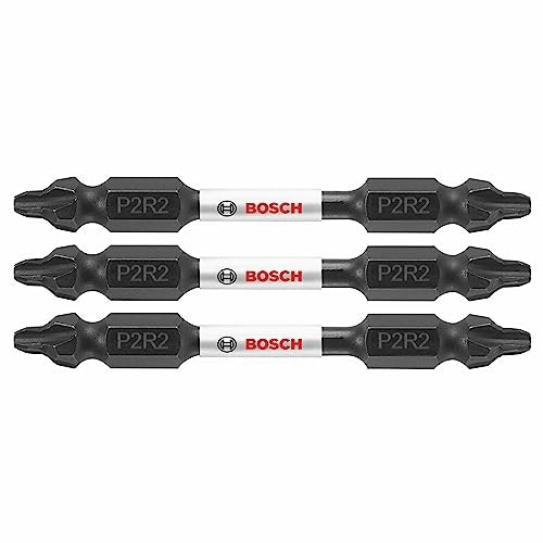 Bosch 2-1/2" Phillips and Square #2 Impact Tough Double-Ended Screwdriving Bits 3-Pack: $3.50