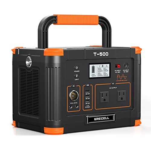 Portable Power Station 500W 519Wh Solar Generator: $199.99