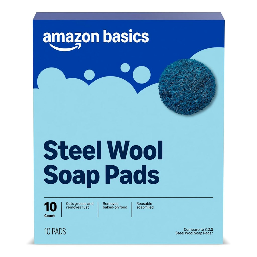 Amazon Basics 10-Count Steel Wool Soap Pads: $1.70