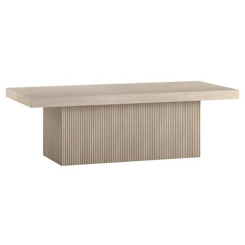 Henn&Hart 48-Inch Modern Fluted Coffee Table: $194.60 Henn&Hart 48-Inch Modern Fluted Coffee Table: $194.60