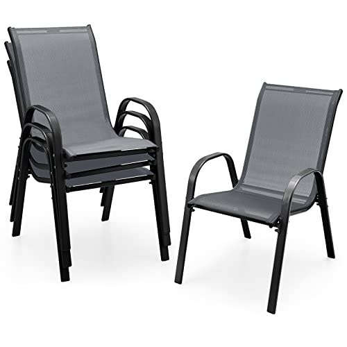 Giantex Outdoor Stackable Patio Chairs 4-Pack: $95.99 Giantex Outdoor Stackable Patio Chairs 4-Pack: $95.99