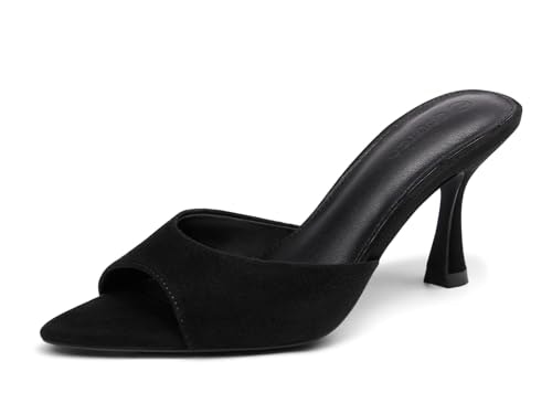 Coutgo Women's Pointed Peep Toe Heeled Mules: $33.99 Coutgo Women's Pointed Peep Toe Heeled Mules: $33.99