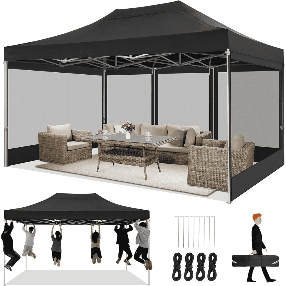 Hoteel 10x15-Foot Heavy Duty Pop-up Canopy Tent with Netting: $179.99