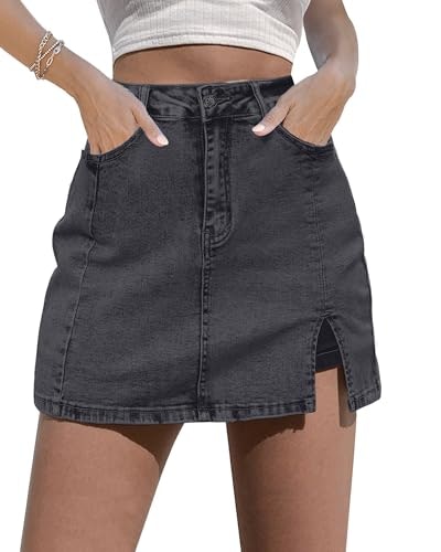 Luvamia Women's High-Waisted Denim Skort: $29.32 Luvamia Women's High-Waisted Denim Skort: $29.32