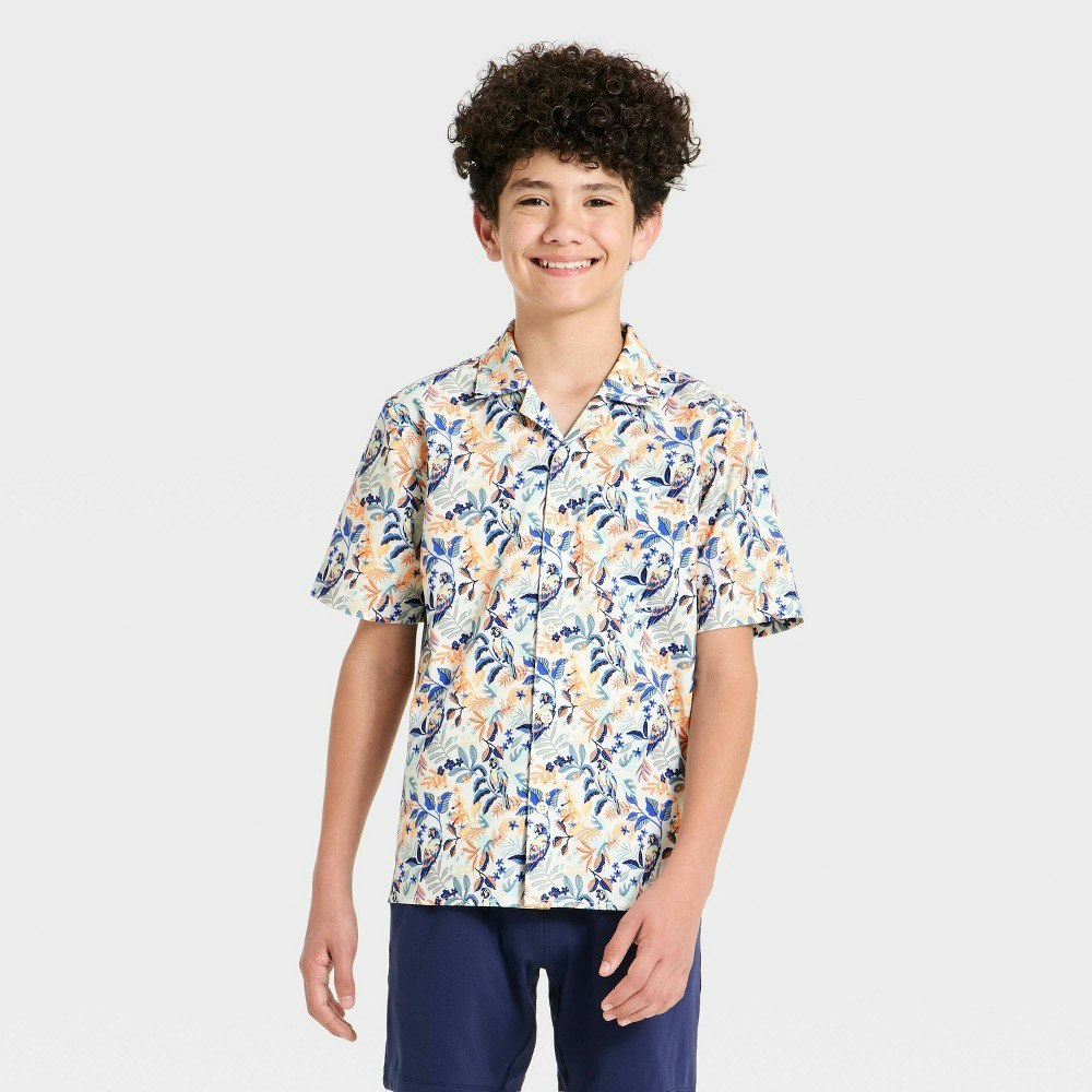 Boys' Short Sleeve Seersucker Button-Down Shirt: $18