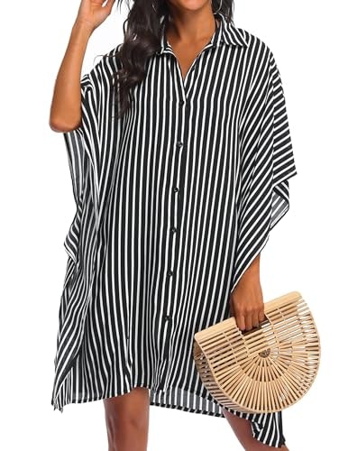 Ekouaer Women's Button Down Oversized Bikini Cover-Up Shirt: $23.79 Ekouaer Women's Button Down Oversized Bikini Cover-Up Shirt: $23.79