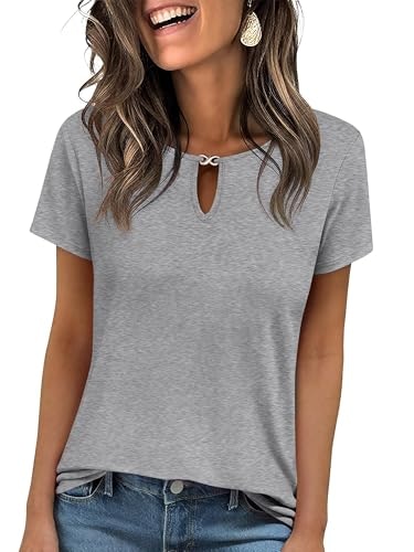 Anrabess Women's Short Sleeve Keyhole Neck Casual T-Shirt: $12.96 Anrabess Women's Short Sleeve Keyhole Neck Casual T-Shirt: $12.96