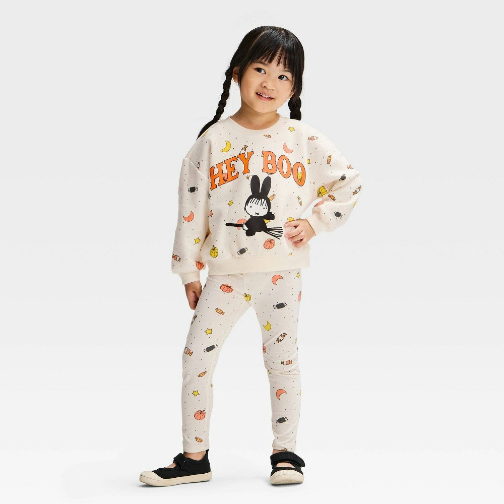 Toddler Girls' 2-Piece Miffy Halloween Fleece Sweatshirt and Legging Set: $15 Toddler Girls' 2-Piece Miffy Halloween Fleece Sweatshirt and Legging Set: $15
